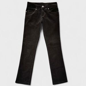 👖 UNITED COLORS OF BENETTON black velvet straight leg jeans